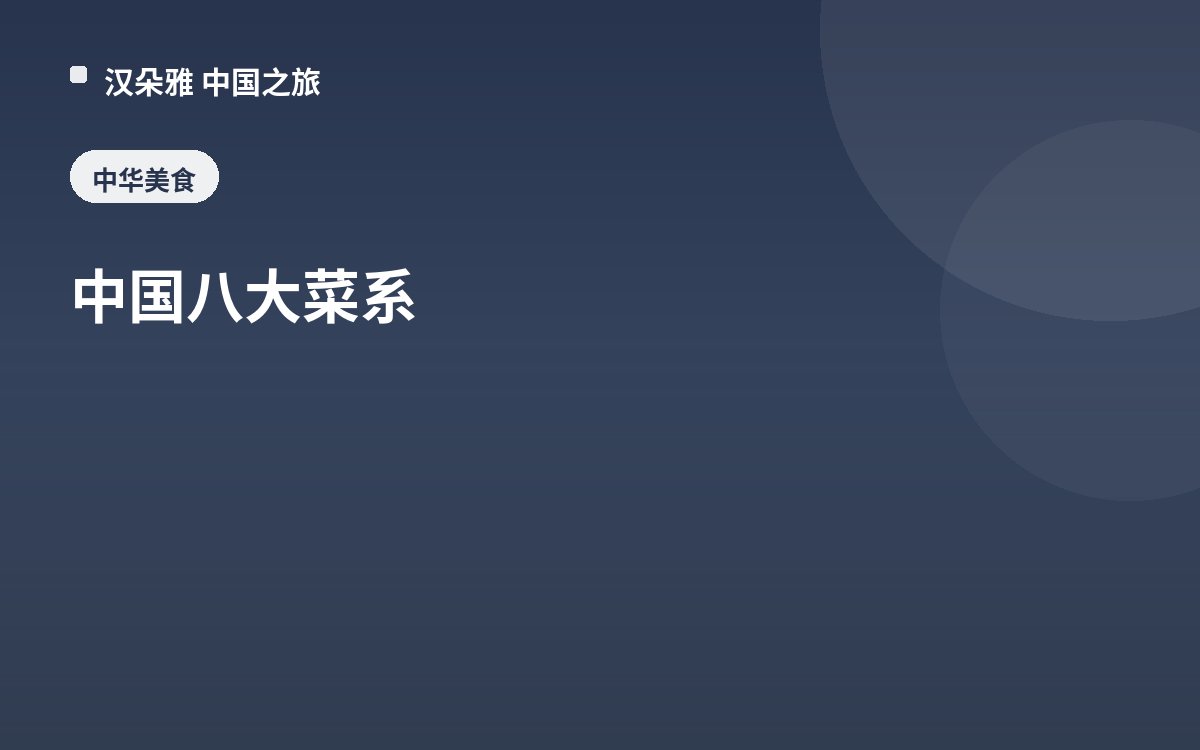 The 8 Great Cuisines of China