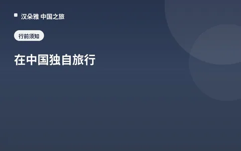 在中国独自旅行