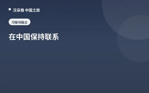 在中国保持联系
