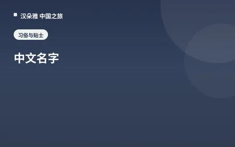 中文名字