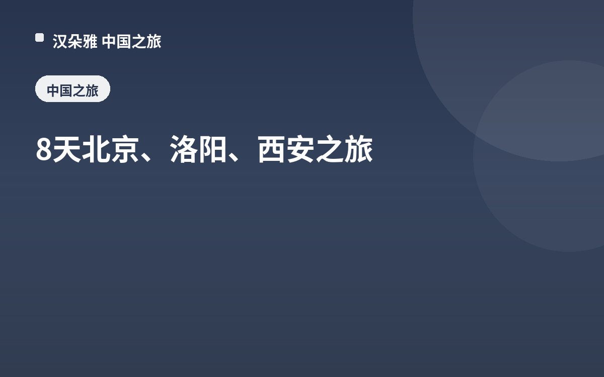 8天北京、洛阳、西安之旅